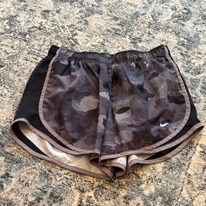 Nike Women's Athletic Camo Shorts - Black and Gray